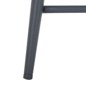 Safavieh Helga Counter Stool - Mid-Century Modern Velvet Elegance With Sculptural Design For Stylish Seating Light Grey / Black BST7501B