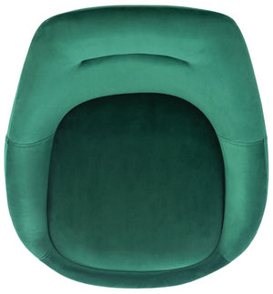 Safavieh Zorica Counter Stool - Plush Emerald Velvet With Stiletto Black Legs For Retro Glamour & Comfort BST7502C