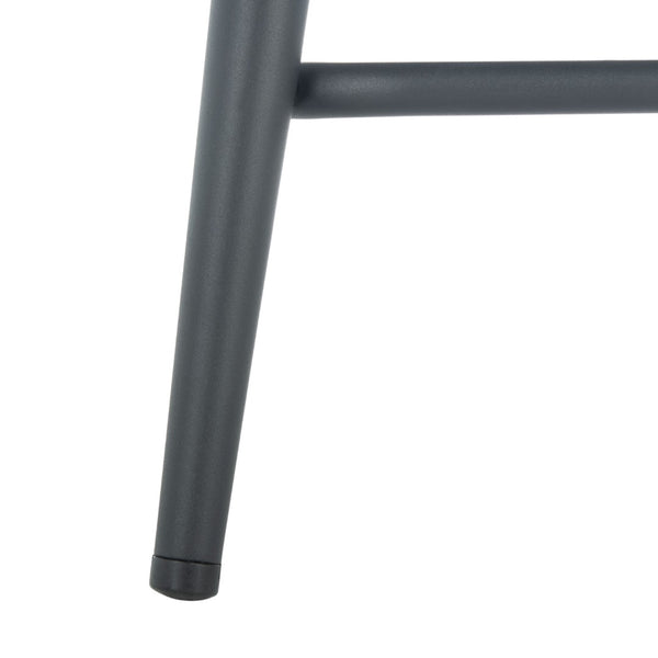 Safavieh Cataleya Counter Stool - Plush Velvet Elegance With Angled Legs For Stylish Kitchen Seating Taupe / Black BST7503A