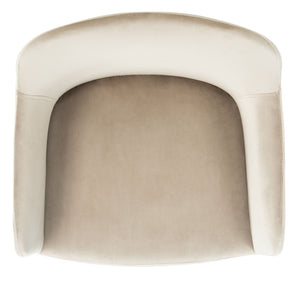 Safavieh Cataleya Counter Stool - Plush Velvet Elegance With Angled Legs For Stylish Kitchen Seating Taupe / Black BST7503A