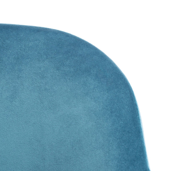 Safavieh Cataleya Counter Stool - Plush Velvet Elegance With Angled Legs For Stylish Kitchen Seating Denim Blue / Black BST7503B