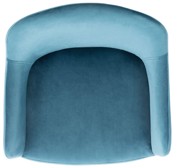 Safavieh Cataleya Counter Stool - Plush Velvet Elegance With Angled Legs For Stylish Kitchen Seating Denim Blue / Black BST7503B