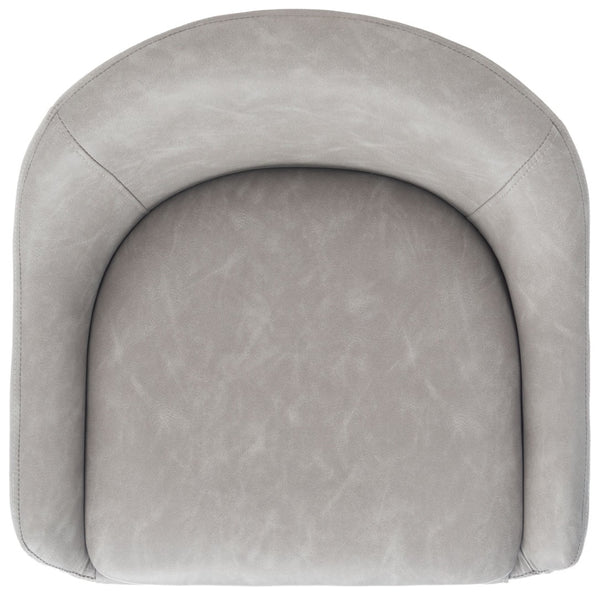Safavieh Anson Counter Stool - Modern Minimalist Design With Luxurious Vegan Leather And Durable Supportive Frame Grey / Black BST7504C