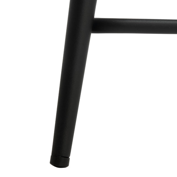 Safavieh Kelsey Counter Stool - Modern Glam Velvet Upholstered Seat With Open-Leg Design For Stylish Comfort Beige / Black BST7505A
