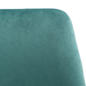 Safavieh Kelsey Counter Stool - Modern Glam Velvet Upholstered Seat With Open-Leg Design For Stylish Comfort Seafoam / Black BST7505B