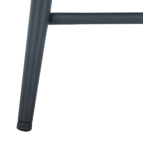 Safavieh Kelsey Counter Stool - Modern Glam Velvet Upholstered Seat With Open-Leg Design For Stylish Comfort Seafoam / Black BST7505B