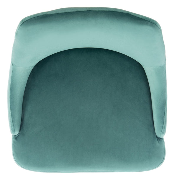 Safavieh Kelsey Counter Stool - Modern Glam Velvet Upholstered Seat With Open-Leg Design For Stylish Comfort Seafoam / Black BST7505B