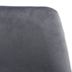 Safavieh Kelsey Counter Stool - Modern Glam Velvet Upholstered Seat With Open-Leg Design For Stylish Comfort Shale / Black BST7505C