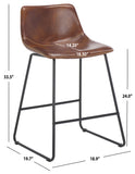 Safavieh Acela Counter Stool Brown / Black BST7509A