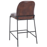 Safavieh Ivey Counter Stool Dark Brown / Black 19.8" x 21.8" x 38"