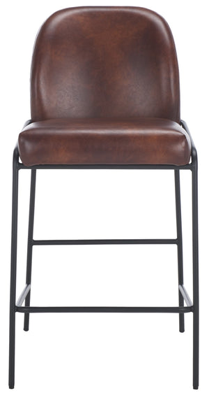 Safavieh Ivey Counter Stool Dark Brown / Black 19.8" x 21.8" x 38"