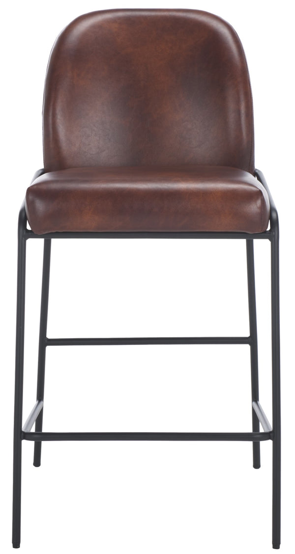 Safavieh Ivey Counter Stool Dark Brown / Black 19.8" x 21.8" x 38"