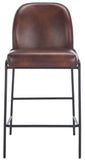 Safavieh Ivey Counter Stool Dark Brown / Black 19.8" x 21.8" x 38"