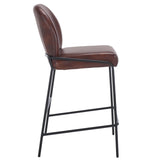 Safavieh Ivey Counter Stool Dark Brown / Black 19.8" x 21.8" x 38"