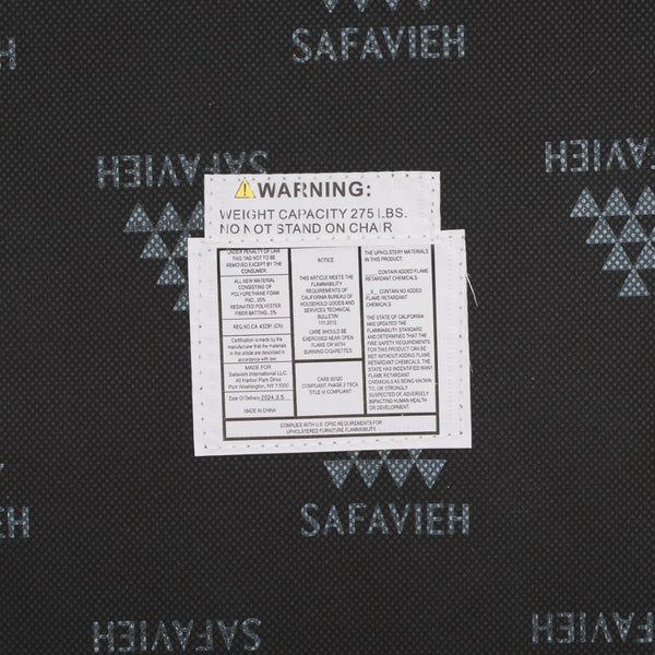 Safavieh Ivey Bar Stool Grey / Black 19.8" x 21.8" x 41.7"