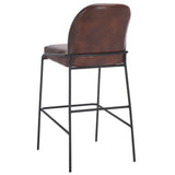 Safavieh Ivey Bar Stool Dark Brown / Black 19.8" x 21.8" x 41.7"