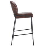 Safavieh Ivey Bar Stool Dark Brown / Black 19.8" x 21.8" x 41.7"