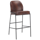 Safavieh Ivey Bar Stool Dark Brown / Black 19.8" x 21.8" x 41.7"