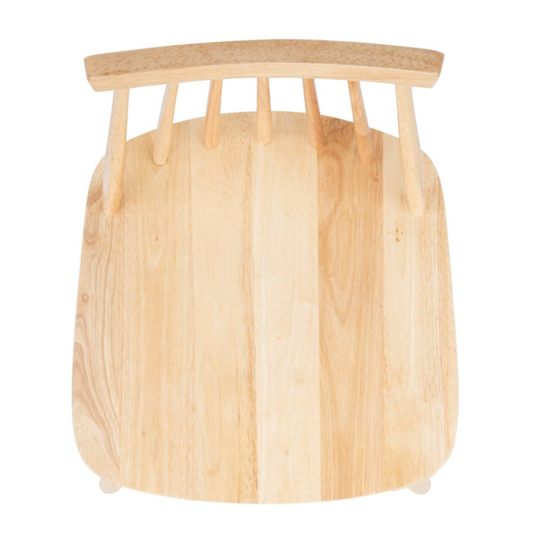 Safavieh BEAUFORT Bar Stool Set of Two - Elegant Solid Rubberwood with Open Spindle Back for Modern Comfort Natural BST8500C-SET2