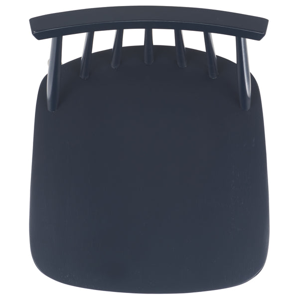 Safavieh Beaufort Bar Stool Set Of 2 - Stylish Rubberwood Design With Open Air Spindle Back For Any Decor Navy Wood Bst8500e-set2