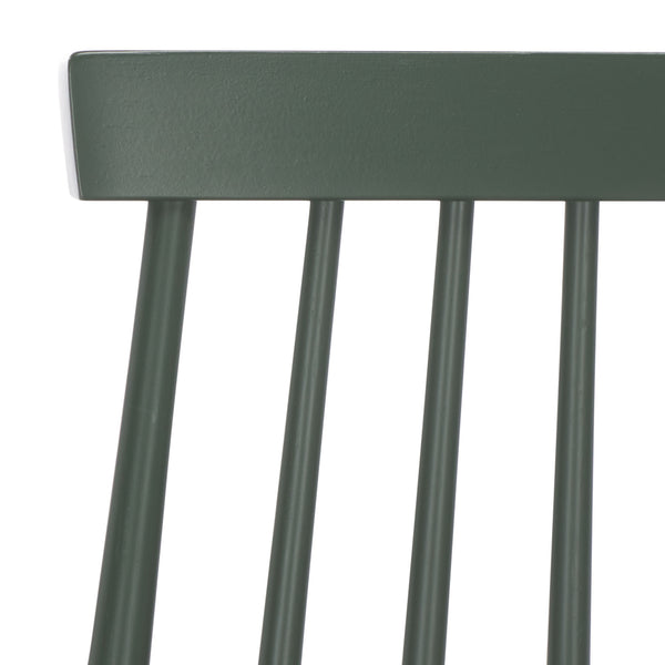 Safavieh Beaufort Bar Stool Set Of 2 - Stylish Rubberwood Design With Open Air Spindle Back For Any Decor Garden Green Wood Bst8500g-set2