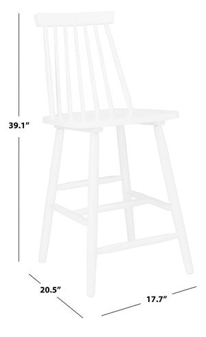 Safavieh BEAUFORT Counter Stool - Stylish Spindle Back Design for Modern Farmhouse Charm - Set of Two White BST8501A-SET2