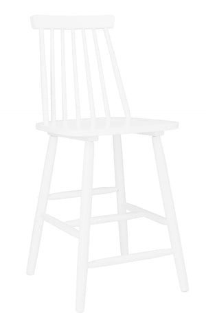 Safavieh BEAUFORT Counter Stool - Stylish Spindle Back Design for Modern Farmhouse Charm - Set of Two White BST8501A-SET2