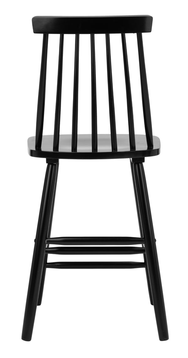 Safavieh BEAUFORT Counter Stool - Stylish Spindle Back Design for Modern Farmhouse Charm - Set of Two Black BST8501B-SET2