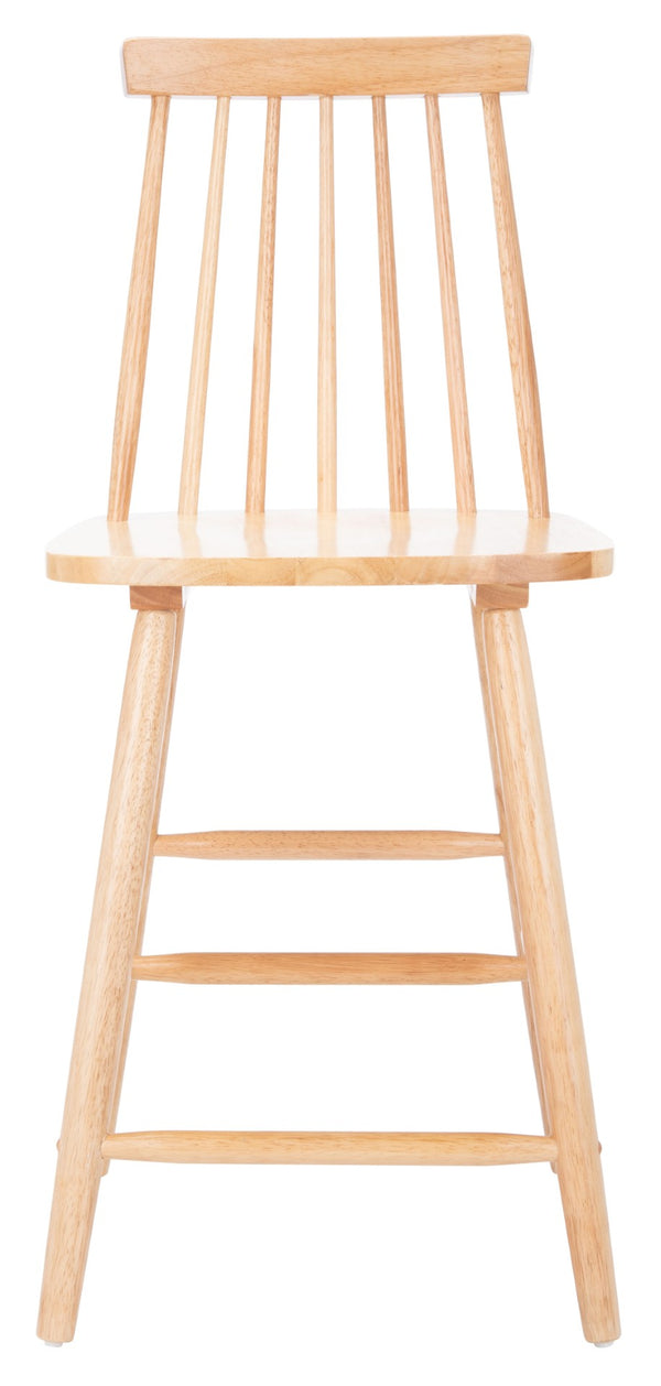 Safavieh BEAUFORT Counter Stool - Stylish Spindle Back Design for Modern Farmhouse Charm - Set of Two Natural BST8501C-SET2
