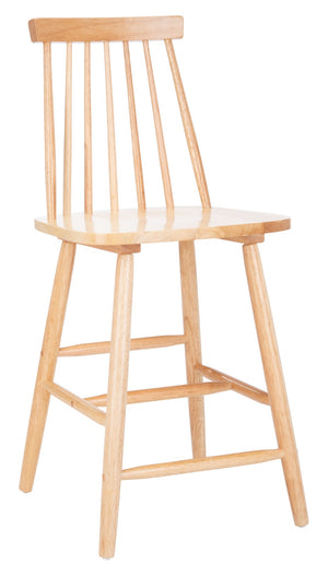 Safavieh BEAUFORT Counter Stool - Stylish Spindle Back Design for Modern Farmhouse Charm - Set of Two Natural BST8501C-SET2