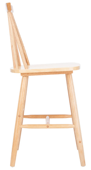Safavieh BEAUFORT Counter Stool - Stylish Spindle Back Design for Modern Farmhouse Charm - Set of Two Natural BST8501C-SET2