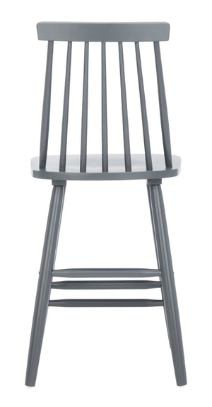 Safavieh BEAUFORT Counter Stool - Stylish Spindle Back Design for Modern Farmhouse Charm - Set of Two Grey BST8501D-SET2