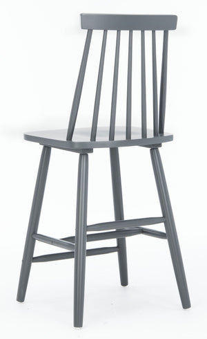 Safavieh BEAUFORT Counter Stool - Stylish Spindle Back Design for Modern Farmhouse Charm - Set of Two Grey BST8501D-SET2