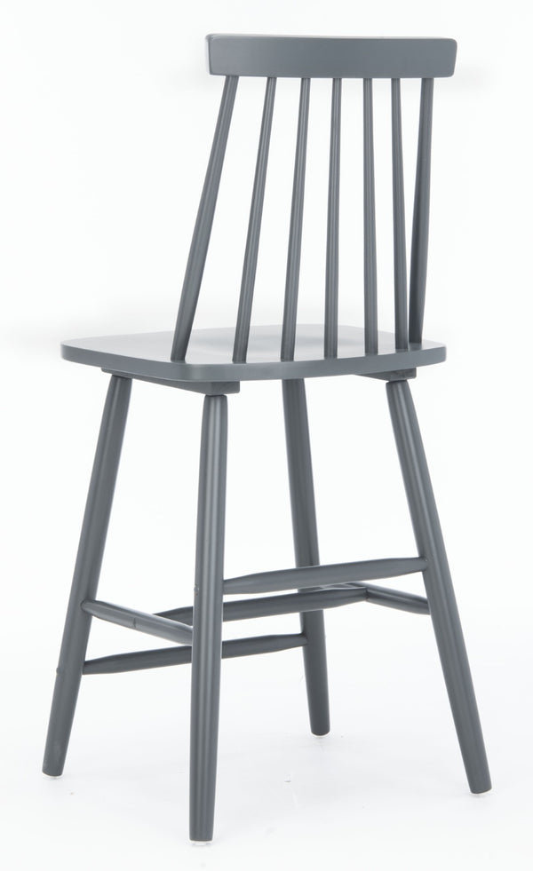 Safavieh BEAUFORT Counter Stool - Stylish Spindle Back Design for Modern Farmhouse Charm - Set of Two Grey BST8501D-SET2