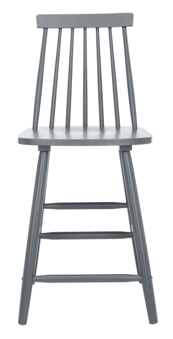 Safavieh BEAUFORT Counter Stool - Stylish Spindle Back Design for Modern Farmhouse Charm - Set of Two Grey BST8501D-SET2