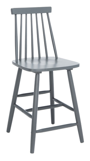 Safavieh BEAUFORT Counter Stool - Stylish Spindle Back Design for Modern Farmhouse Charm - Set of Two Grey BST8501D-SET2