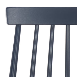 Safavieh Beaufort Counter Stool Set Of 2 - Modern Farmhouse Charm With Iconic Spindle Back And Rubberwood Frame Navy Wood Bst8501e-set2