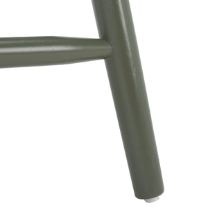 Safavieh Beaufort Counter Stool Set Of 2 - Modern Farmhouse Charm With Iconic Spindle Back And Rubberwood Frame Dusty Green Wood Bst8501f-set2