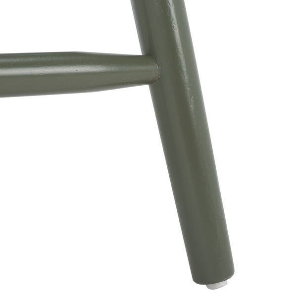 Safavieh Beaufort Counter Stool Set Of 2 - Modern Farmhouse Charm With Iconic Spindle Back And Rubberwood Frame Dusty Green Wood Bst8501f-set2