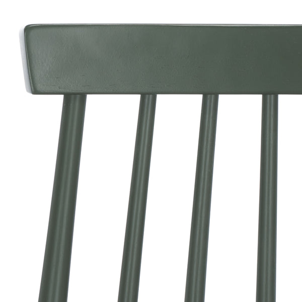 Safavieh Beaufort Counter Stool Set Of 2 - Modern Farmhouse Charm With Iconic Spindle Back And Rubberwood Frame Garden Green Wood Bst8501g-set2