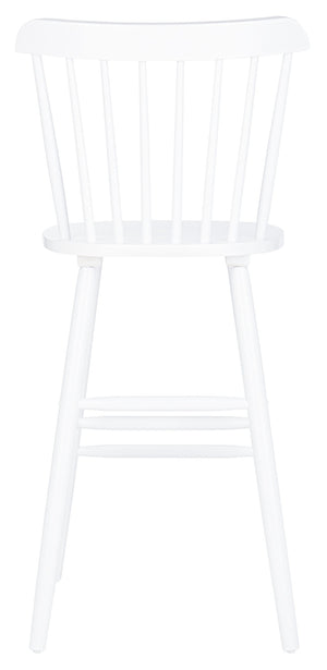 Safavieh GALENA Bar Stool Set of Two - Timeless Farmhouse Design for Stylish Home Bars and Kitchen Spaces White BST8502A-SET2