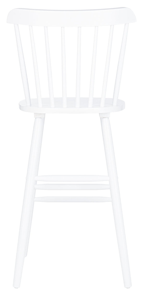 Safavieh GALENA Bar Stool Set of Two - Timeless Farmhouse Design for Stylish Home Bars and Kitchen Spaces White BST8502A-SET2
