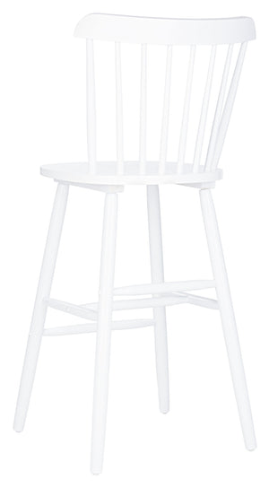 Safavieh GALENA Bar Stool Set of Two - Timeless Farmhouse Design for Stylish Home Bars and Kitchen Spaces White BST8502A-SET2