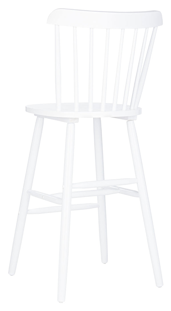 Safavieh GALENA Bar Stool Set of Two - Timeless Farmhouse Design for Stylish Home Bars and Kitchen Spaces White BST8502A-SET2