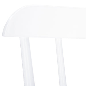Safavieh GALENA Bar Stool Set of Two - Timeless Farmhouse Design for Stylish Home Bars and Kitchen Spaces White BST8502A-SET2