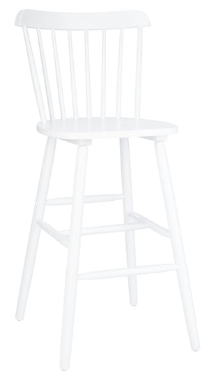 Safavieh GALENA Bar Stool Set of Two - Timeless Farmhouse Design for Stylish Home Bars and Kitchen Spaces White BST8502A-SET2