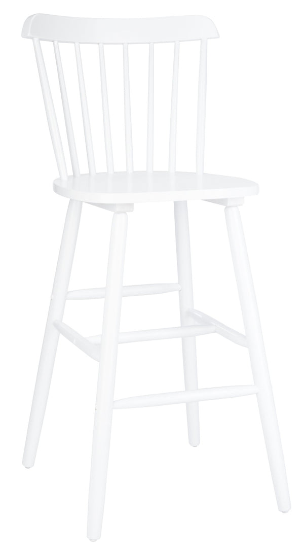 Safavieh GALENA Bar Stool Set of Two - Timeless Farmhouse Design for Stylish Home Bars and Kitchen Spaces White BST8502A-SET2