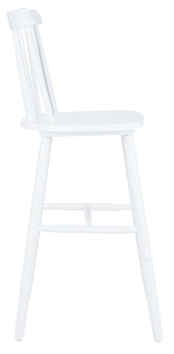 Safavieh GALENA Bar Stool Set of Two - Timeless Farmhouse Design for Stylish Home Bars and Kitchen Spaces White BST8502A-SET2