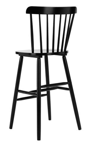 Safavieh GALENA Bar Stool Set of Two - Timeless Farmhouse Design for Stylish Home Bars and Kitchen Spaces Black BST8502B-SET2