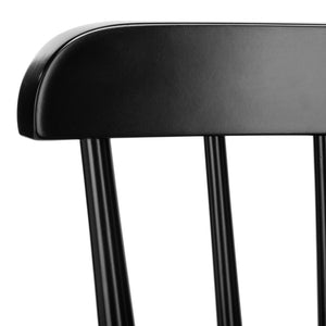 Safavieh GALENA Bar Stool Set of Two - Timeless Farmhouse Design for Stylish Home Bars and Kitchen Spaces Black BST8502B-SET2